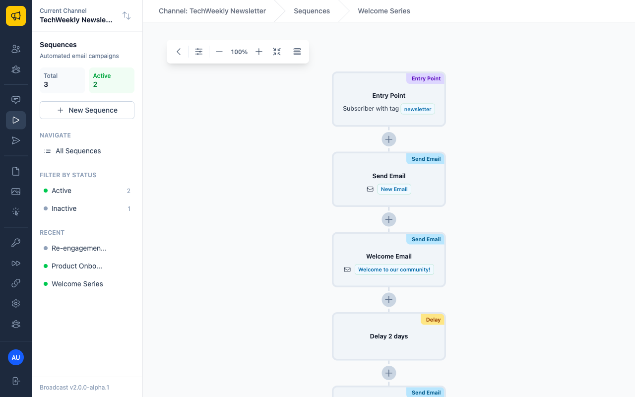 Sequence steps editor